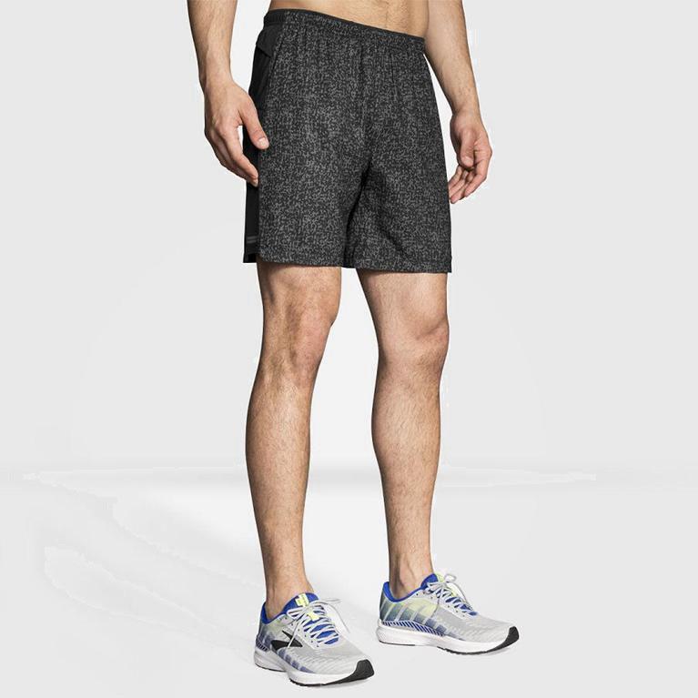 Brooks Sherpa 7 2-In-1 Australia - Men's Running Shorts - Grey (675980-IWN)